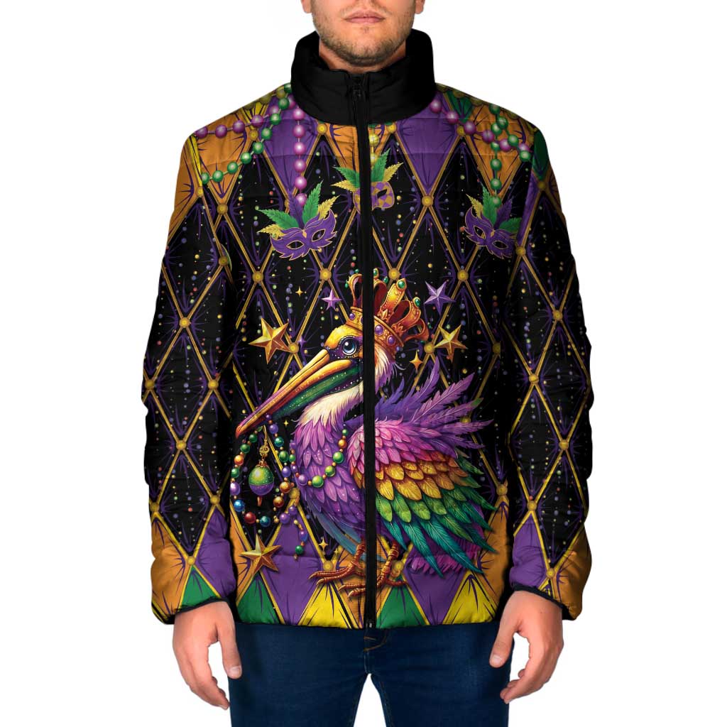 Pelican Mardi Gras Carnival Padded Jacket Fat Tuesday - Wonder Print Shop
