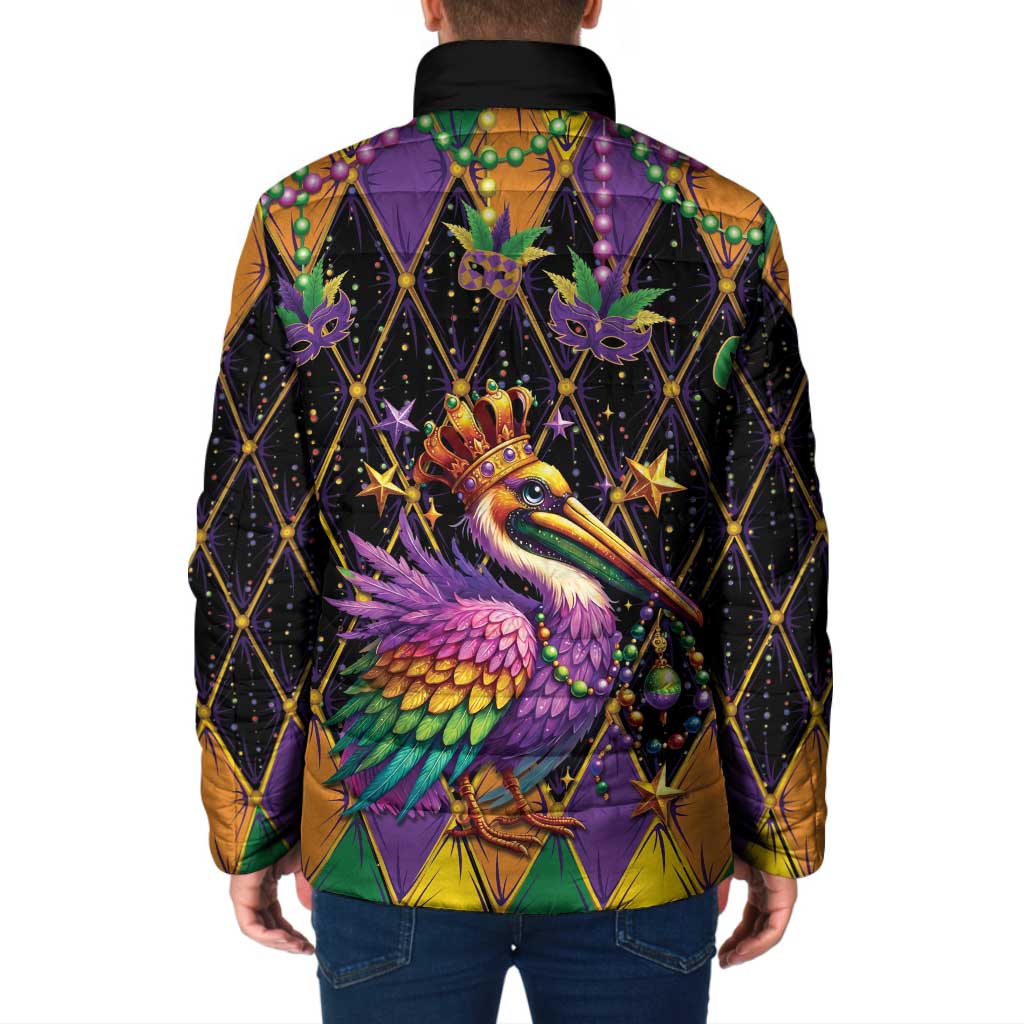 Pelican Mardi Gras Carnival Padded Jacket Fat Tuesday - Wonder Print Shop