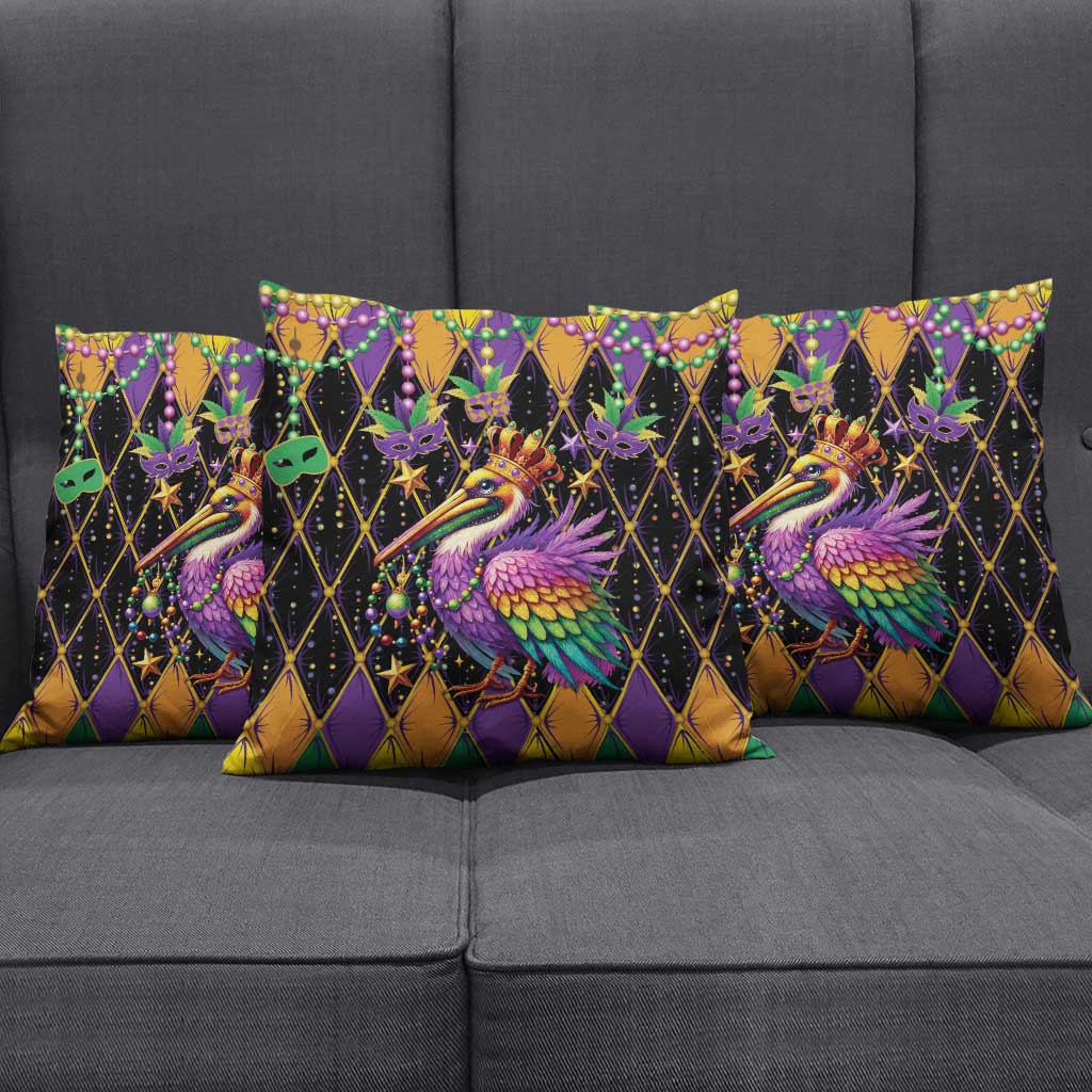 Pelican Mardi Gras Carnival Pillow Cover Fat Tuesday - Wonder Print Shop
