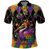 Pelican Mardi Gras Carnival Polo Shirt Fat Tuesday - Wonder Print Shop