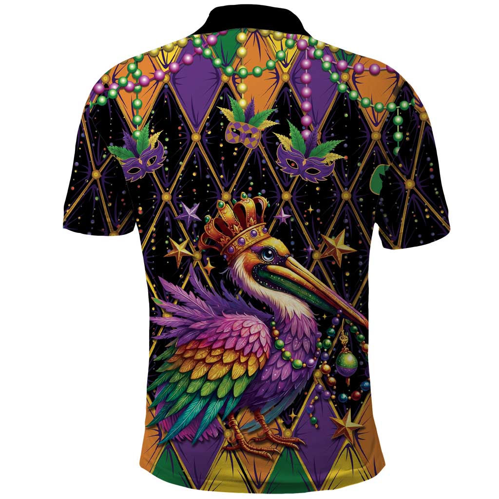 Pelican Mardi Gras Carnival Polo Shirt Fat Tuesday - Wonder Print Shop