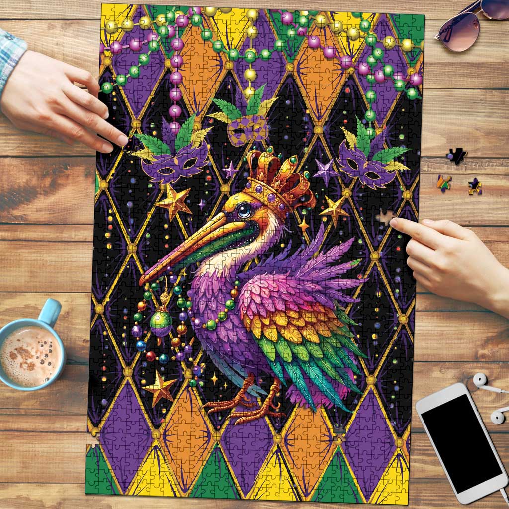 Pelican Mardi Gras Carnival Puzzle Fat Tuesday - Wonder Print Shop