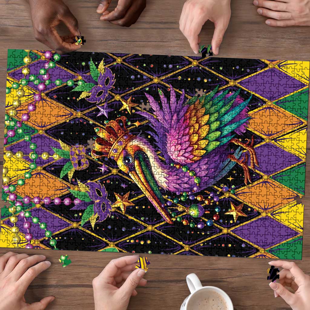 Pelican Mardi Gras Carnival Puzzle Fat Tuesday - Wonder Print Shop