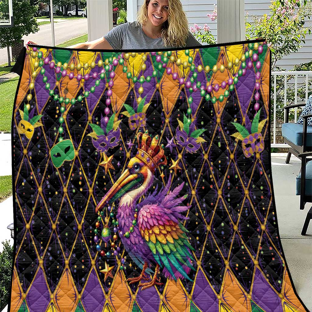 Pelican Mardi Gras Carnival Quilt Fat Tuesday - Wonder Print Shop