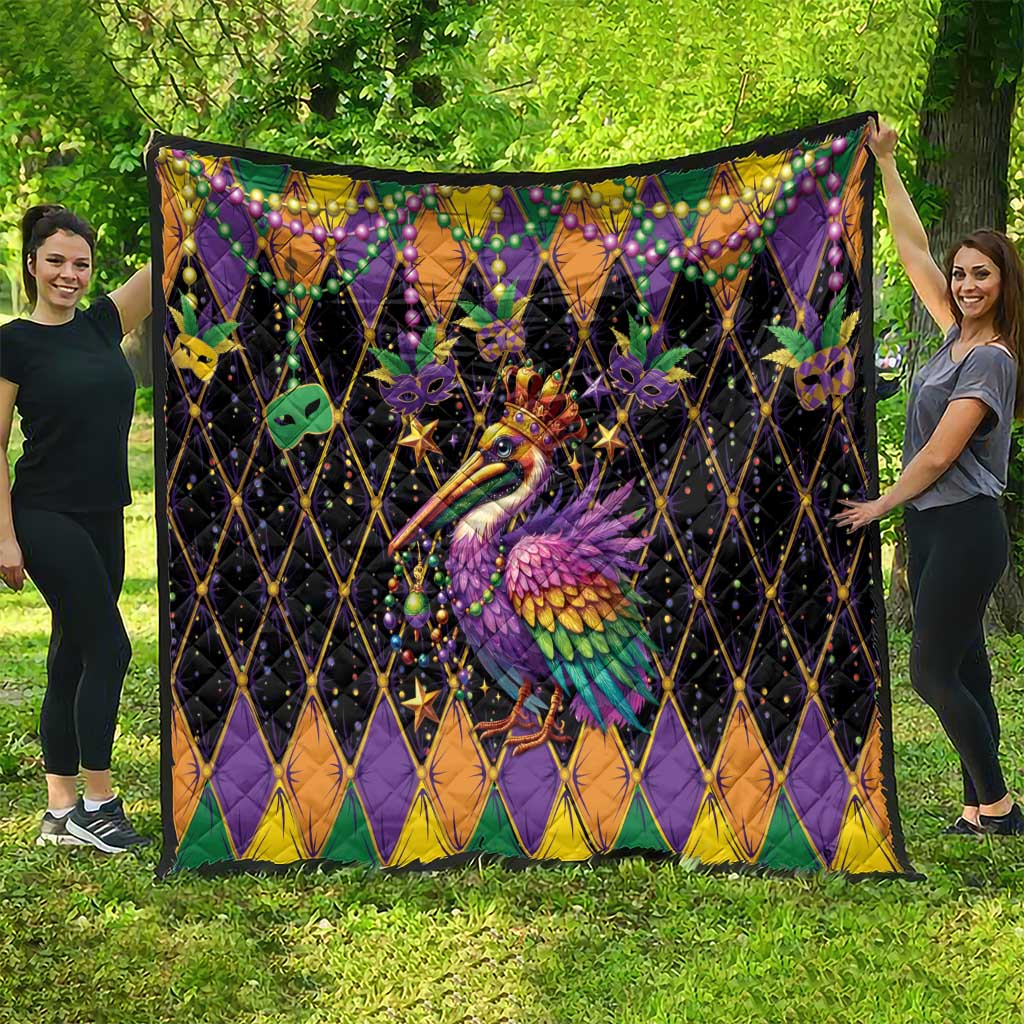 Pelican Mardi Gras Carnival Quilt Fat Tuesday - Wonder Print Shop