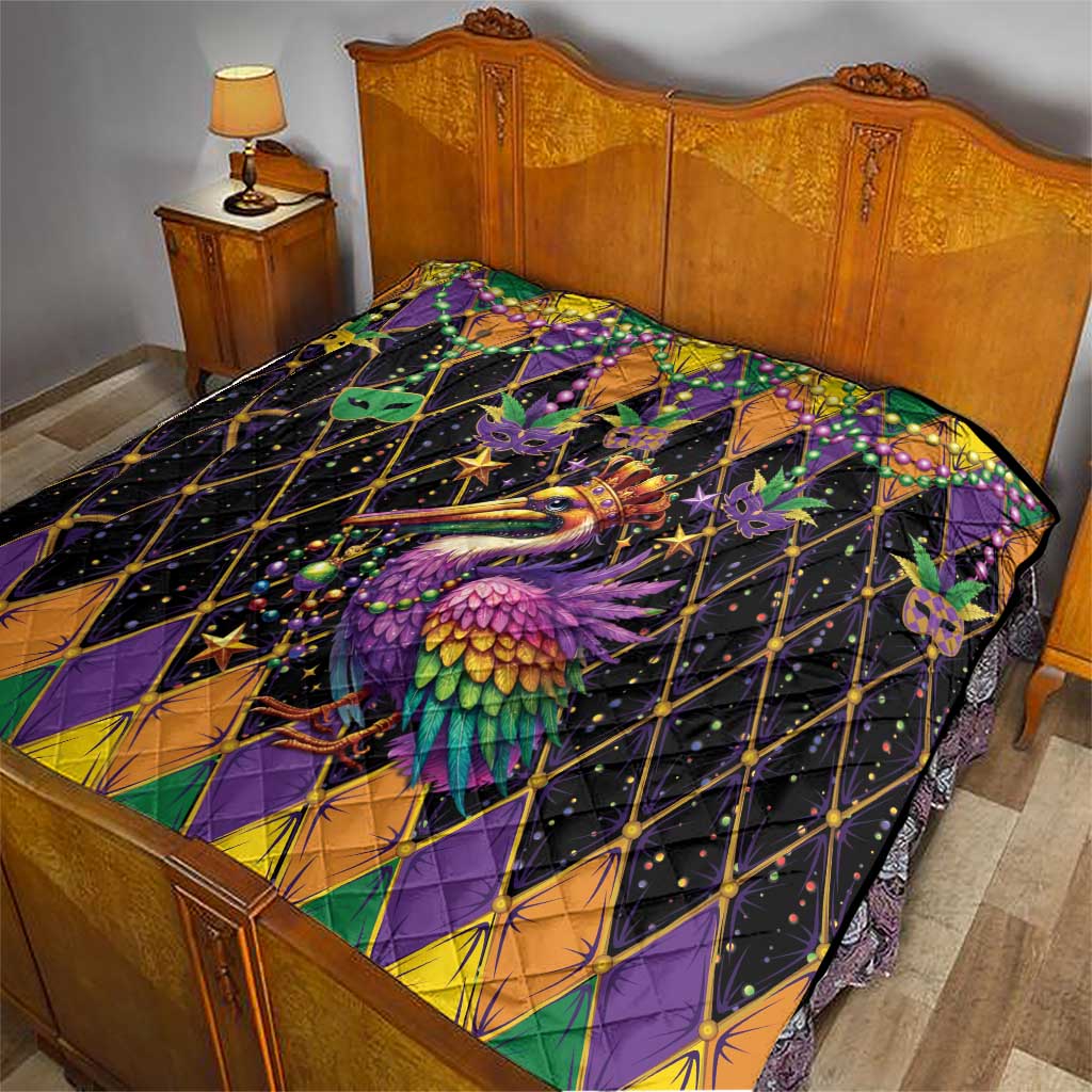 Pelican Mardi Gras Carnival Quilt Fat Tuesday - Wonder Print Shop