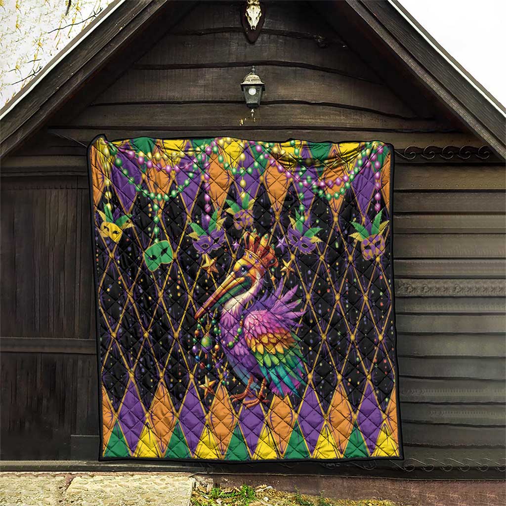 Pelican Mardi Gras Carnival Quilt Fat Tuesday - Wonder Print Shop