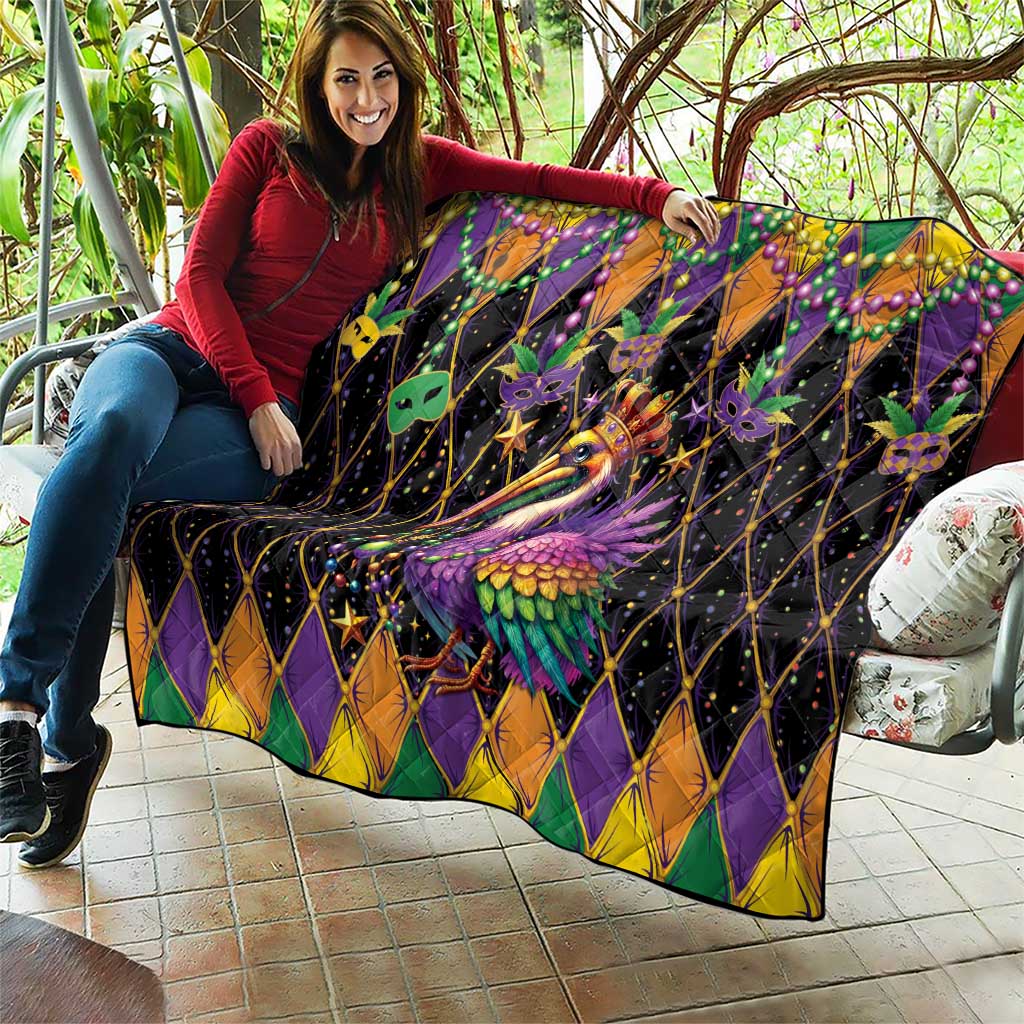 Pelican Mardi Gras Carnival Quilt Fat Tuesday - Wonder Print Shop