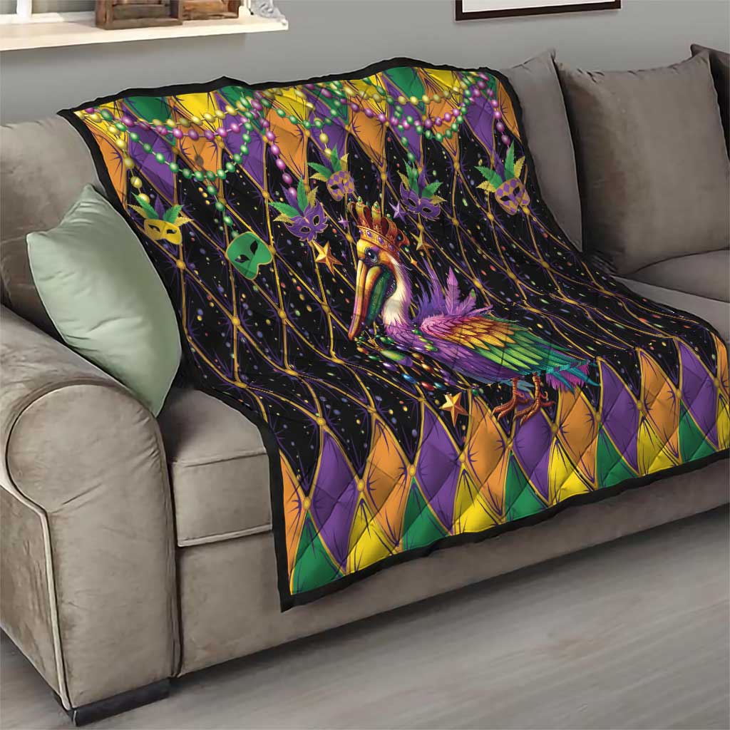 Pelican Mardi Gras Carnival Quilt Fat Tuesday - Wonder Print Shop