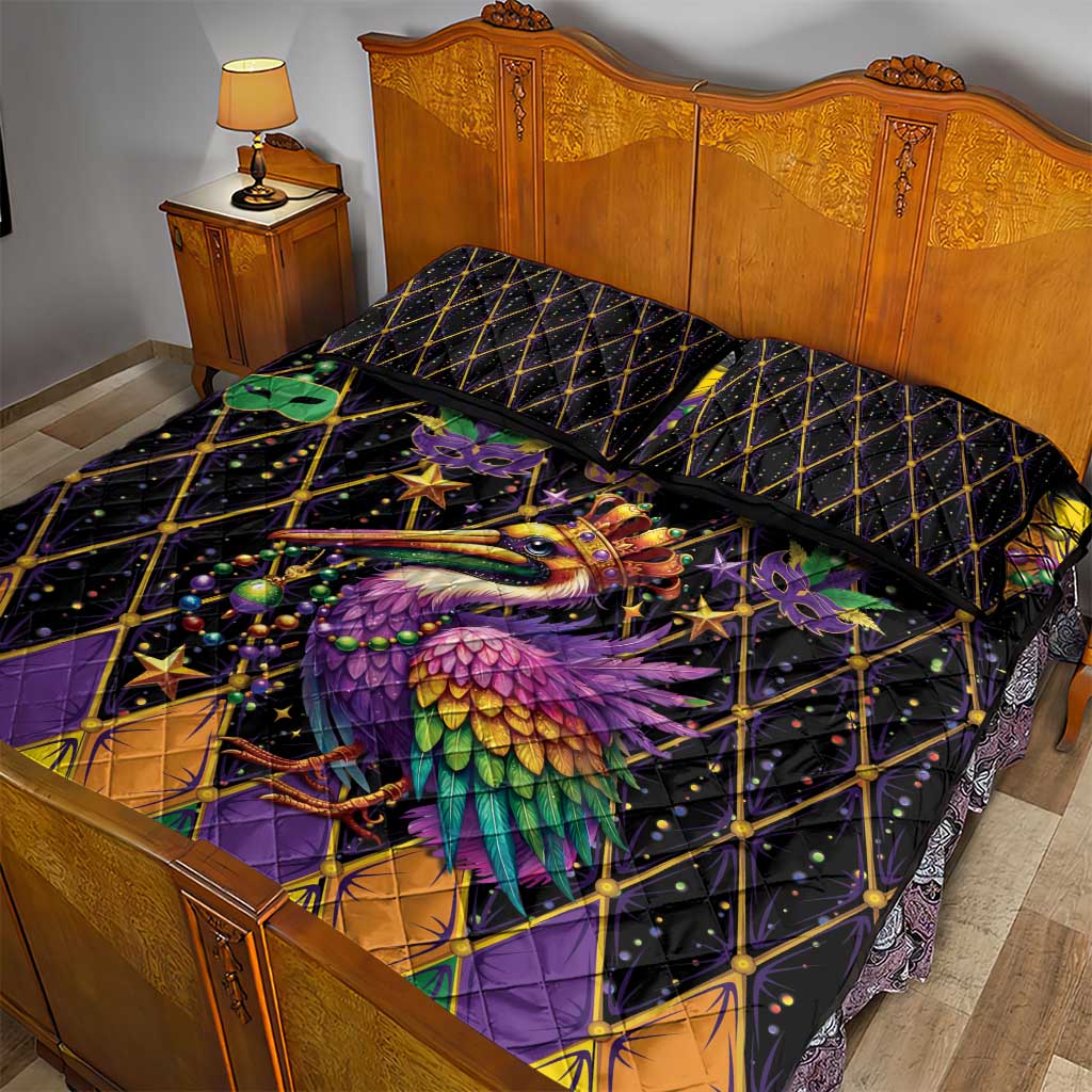 Pelican Mardi Gras Carnival Quilt Bed Set Fat Tuesday - Wonder Print Shop