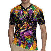 Pelican Mardi Gras Carnival Rugby Jersey Fat Tuesday - Wonder Print Shop