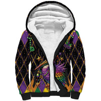 Pelican Mardi Gras Carnival Sherpa Hoodie Fat Tuesday - Wonder Print Shop