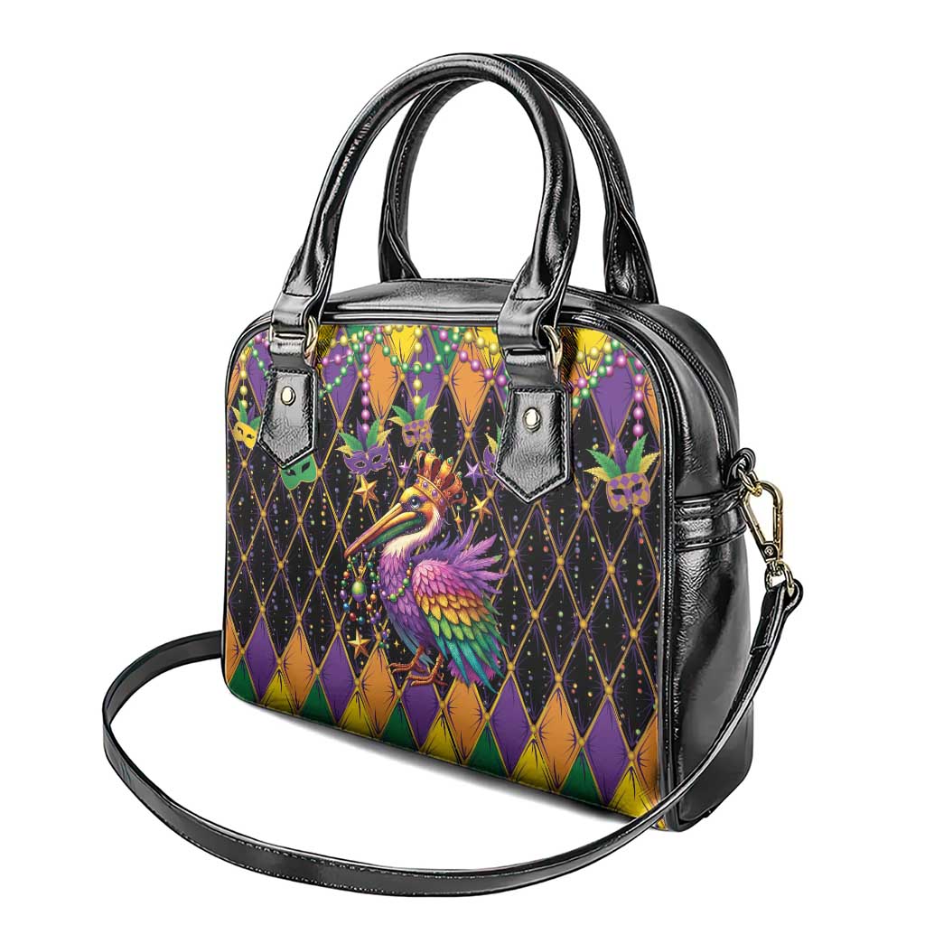 Pelican Mardi Gras Carnival Shoulder Handbag Fat Tuesday - Wonder Print Shop