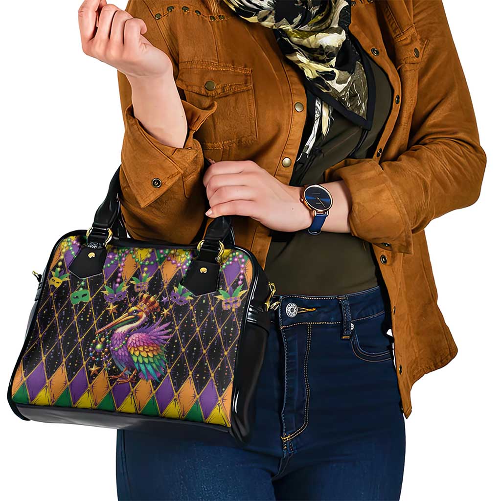 Pelican Mardi Gras Carnival Shoulder Handbag Fat Tuesday - Wonder Print Shop