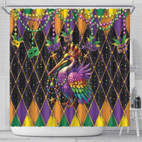 Pelican Mardi Gras Carnival Shower Curtain Fat Tuesday - Wonder Print Shop