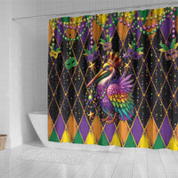 Pelican Mardi Gras Carnival Shower Curtain Fat Tuesday - Wonder Print Shop