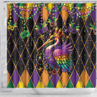 Pelican Mardi Gras Carnival Shower Curtain Fat Tuesday - Wonder Print Shop