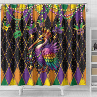 Pelican Mardi Gras Carnival Shower Curtain Fat Tuesday - Wonder Print Shop