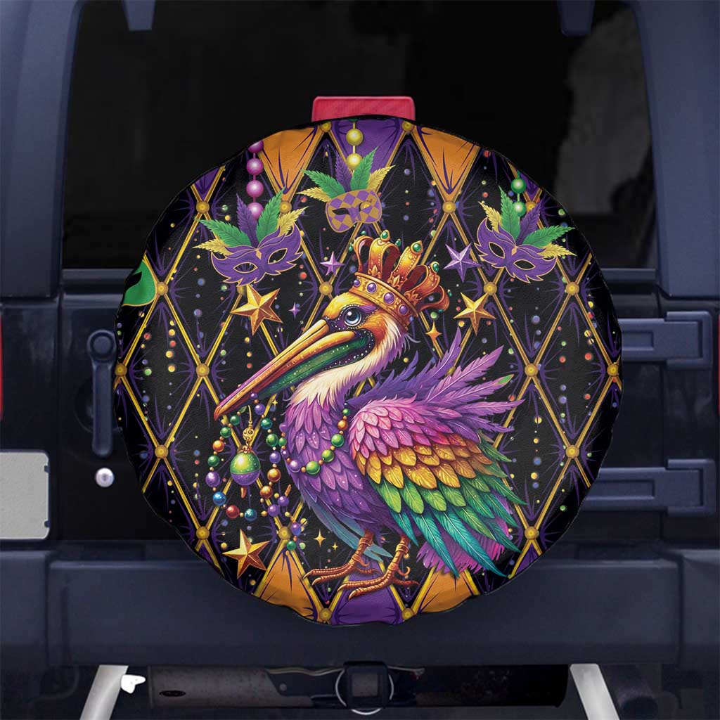 Pelican Mardi Gras Carnival Spare Tire Cover Fat Tuesday - Wonder Print Shop