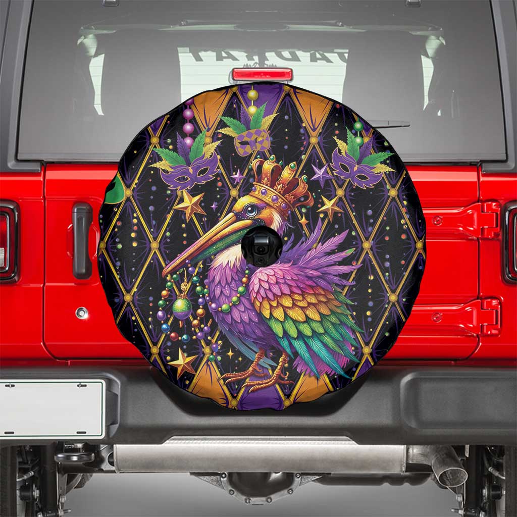 Pelican Mardi Gras Carnival Spare Tire Cover Fat Tuesday - Wonder Print Shop