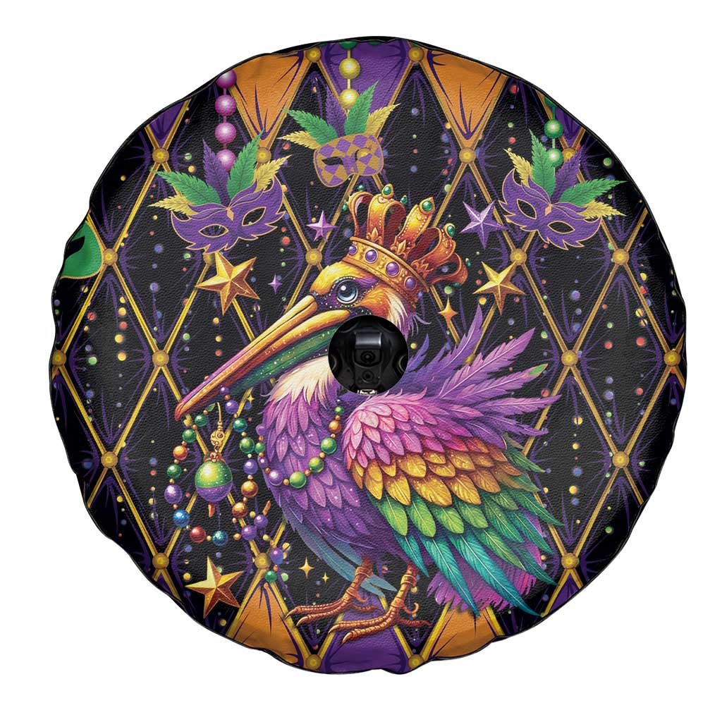 Pelican Mardi Gras Carnival Spare Tire Cover Fat Tuesday - Wonder Print Shop