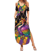 Pelican Mardi Gras Carnival Summer Maxi Dress Fat Tuesday - Wonder Print Shop