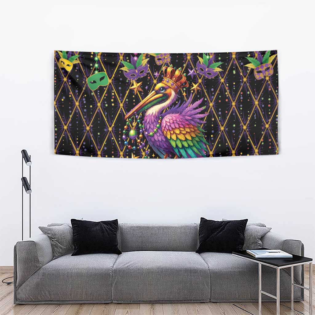 Pelican Mardi Gras Carnival Tapestry Fat Tuesday - Wonder Print Shop