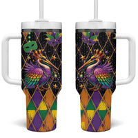 Pelican Mardi Gras Carnival Tumbler With Handle Fat Tuesday - Wonder Print Shop