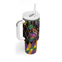 Pelican Mardi Gras Carnival Tumbler With Handle Fat Tuesday - Wonder Print Shop
