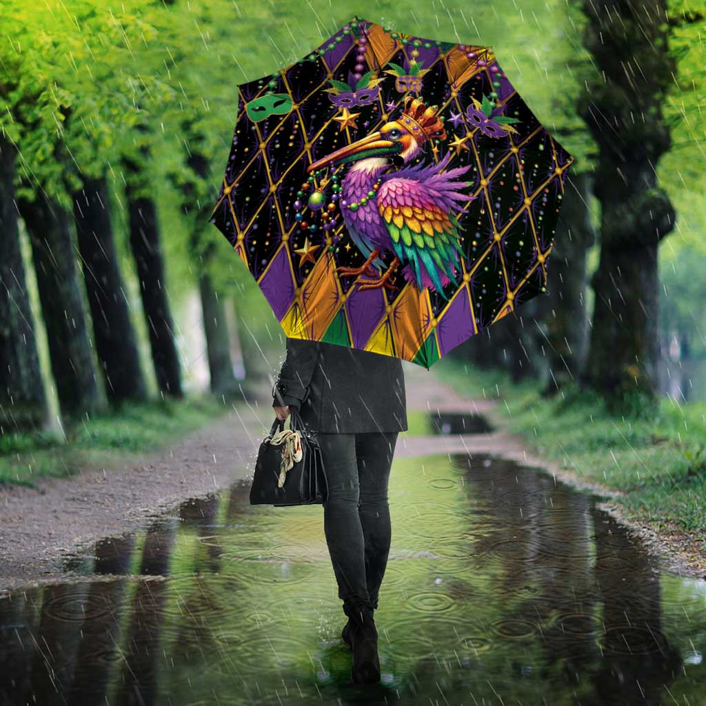 Pelican Mardi Gras Carnival Umbrella Fat Tuesday - Wonder Print Shop
