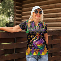 Pelican Mardi Gras Carnival Women Polo Shirt Fat Tuesday - Wonder Print Shop