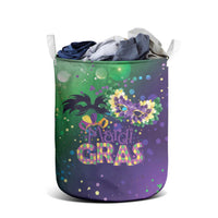 Mardi Gras Masquerade Mask Laundry Basket NOLA Vibe - Wonder Print Shop