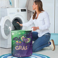 Mardi Gras Masquerade Mask Laundry Basket NOLA Vibe - Wonder Print Shop