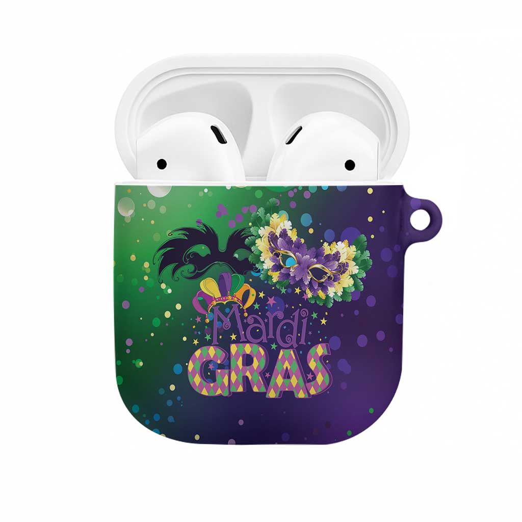 Mardi Gras Masquerade Mask AirPods Case NOLA Vibe - Wonder Print Shop