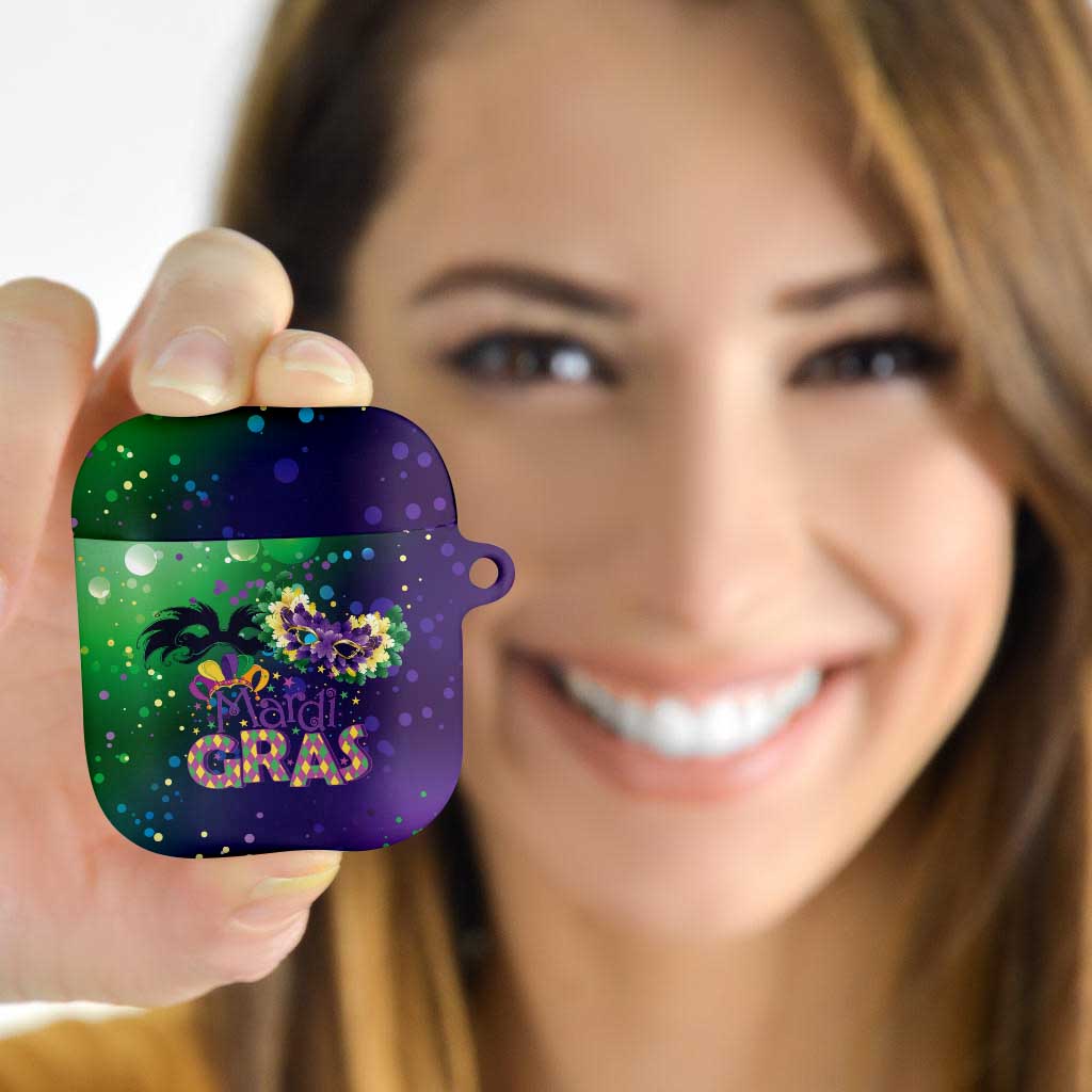 Mardi Gras Masquerade Mask AirPods Case NOLA Vibe - Wonder Print Shop