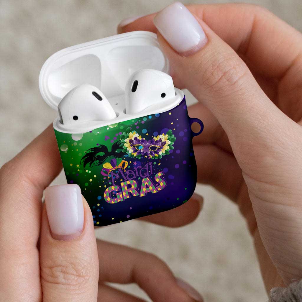 Mardi Gras Masquerade Mask AirPods Case NOLA Vibe - Wonder Print Shop