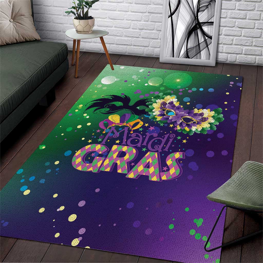 Mardi Gras Masquerade Mask Area Rug NOLA Vibe - Wonder Print Shop