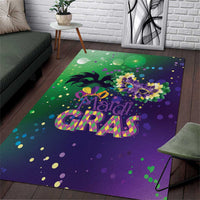 Mardi Gras Masquerade Mask Area Rug NOLA Vibe - Wonder Print Shop