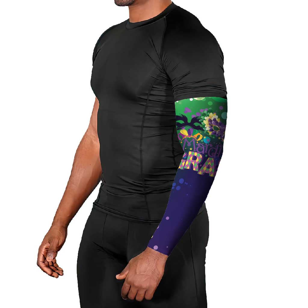 Mardi Gras Masquerade Mask Arm Sleeves NOLA Vibe - Wonder Print Shop
