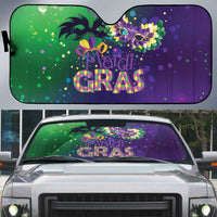 Mardi Gras Masquerade Mask Auto Sun Shade NOLA Vibe - Wonder Print Shop