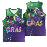 Mardi Gras Masquerade Mask Basketball Jersey NOLA Vibe - Wonder Print Shop