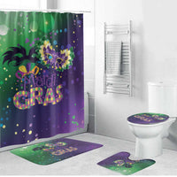 Mardi Gras Masquerade Mask Bathroom Set NOLA Vibe - Wonder Print Shop
