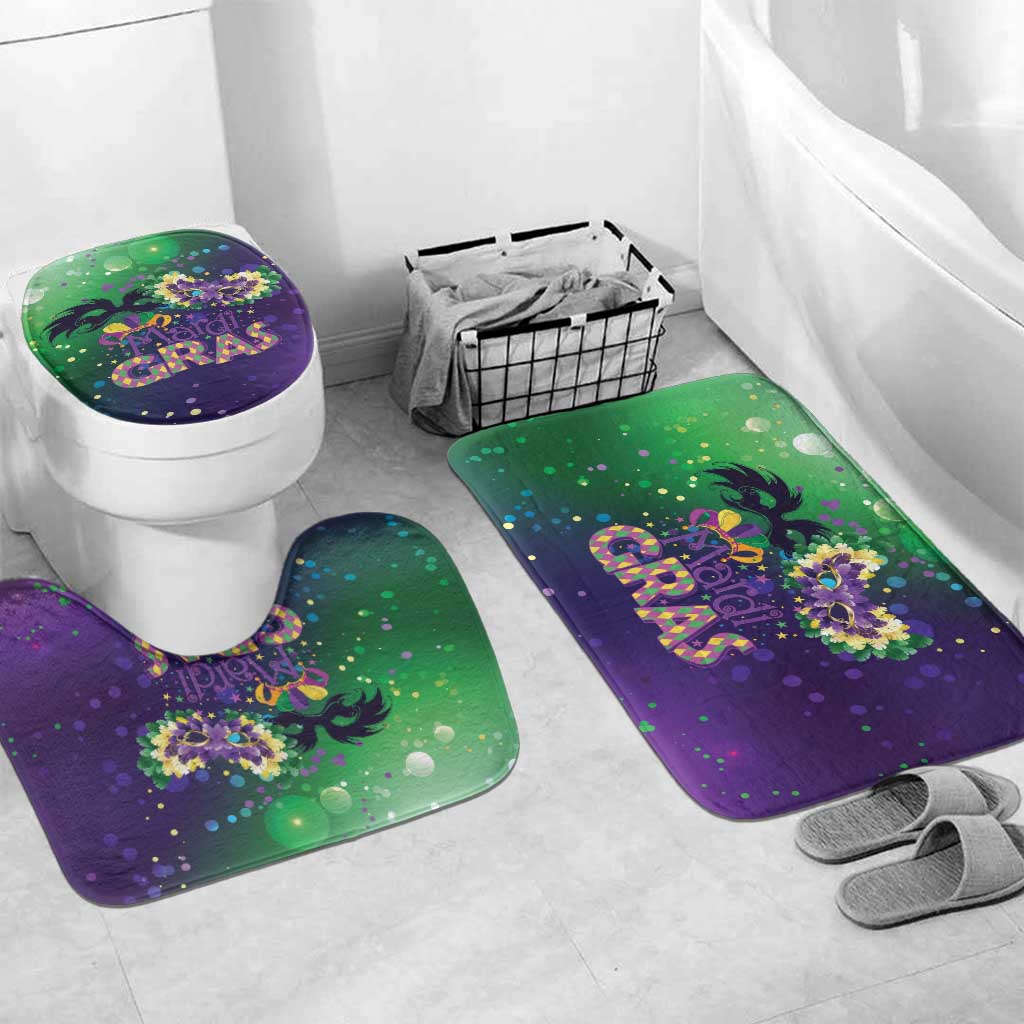 Mardi Gras Masquerade Mask Bathroom Set NOLA Vibe - Wonder Print Shop