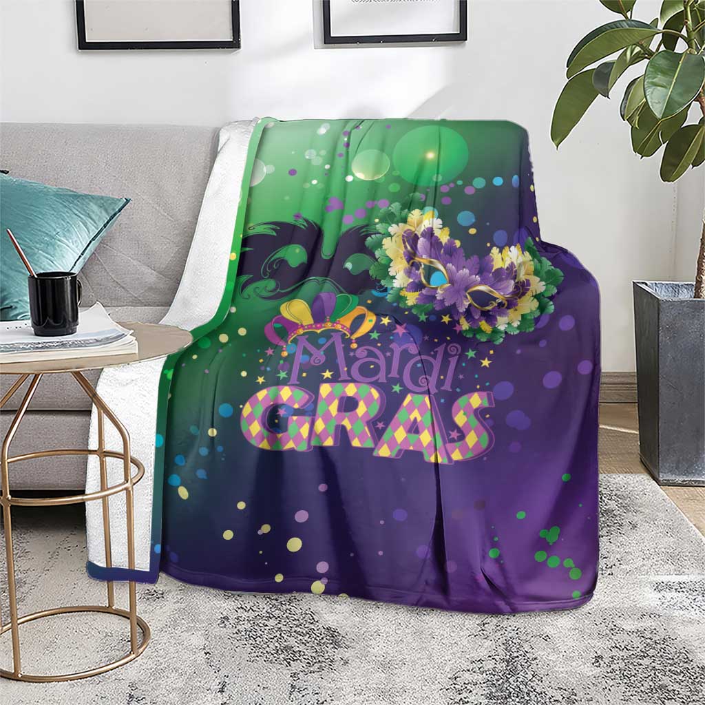Mardi Gras Masquerade Mask Blanket NOLA Vibe - Wonder Print Shop