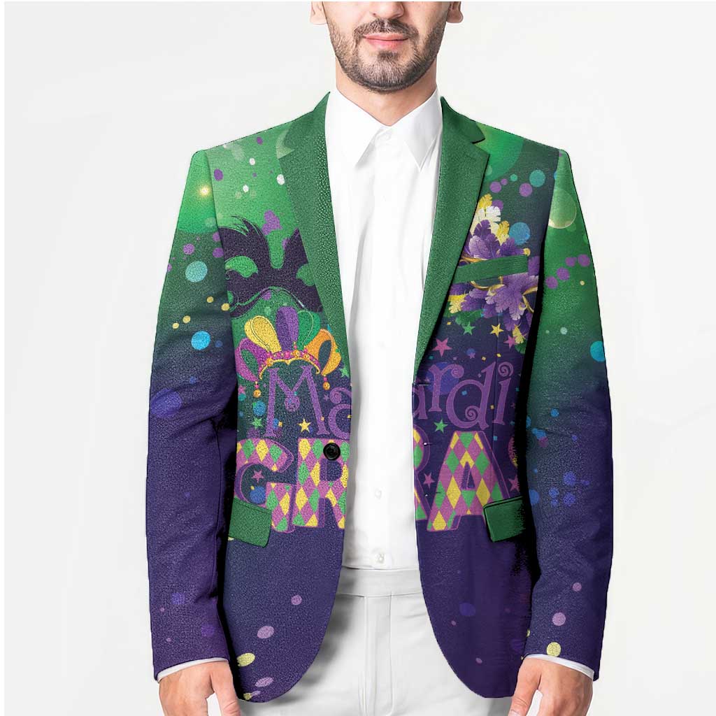 Mardi Gras Masquerade Mask Blazer NOLA Vibe - Wonder Print Shop