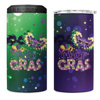Mardi Gras Masquerade Mask 4 in 1 Can Cooler Tumbler NOLA Vibe - Wonder Print Shop