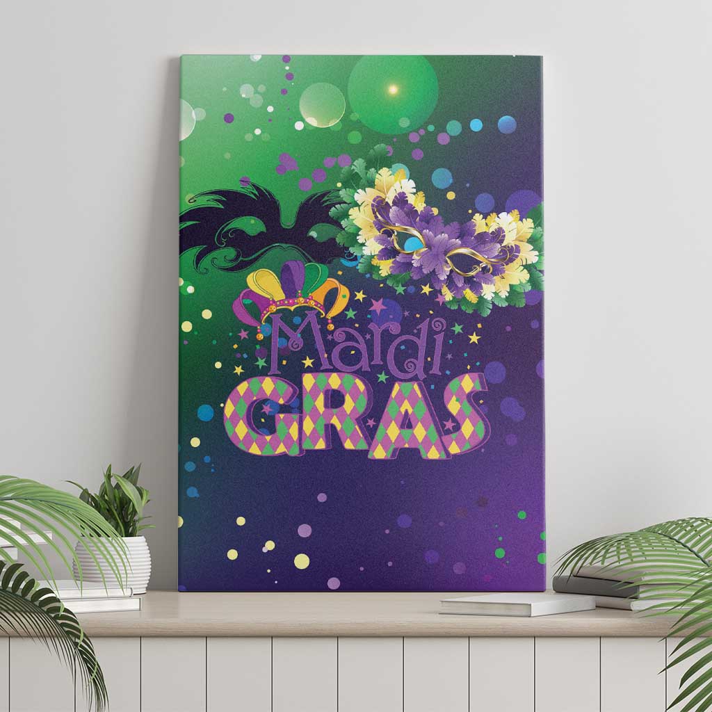 Mardi Gras Masquerade Mask Canvas Wall Art NOLA Vibe - Wonder Print Shop