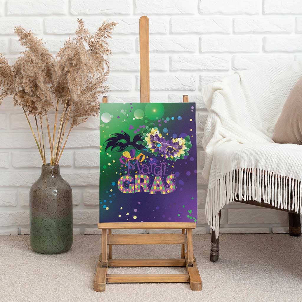 Mardi Gras Masquerade Mask Canvas Wall Art NOLA Vibe - Wonder Print Shop