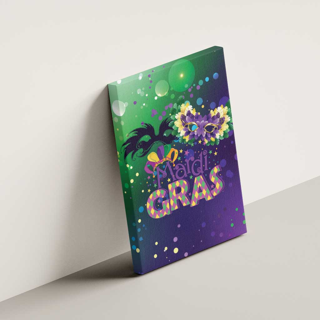 Mardi Gras Masquerade Mask Canvas Wall Art NOLA Vibe - Wonder Print Shop