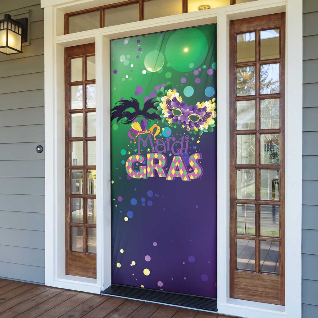 Mardi Gras Masquerade Mask Door Cover NOLA Vibe - Wonder Print Shop
